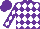 Silk - Purple, white diamonds, purple sleeves, purple, white diamonds cap