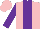 Silk - Pink, purple stripe, purple sleeves