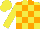 Silk - Yellow, orange blocks, yellow cap