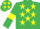 Silk - Emerald Green, Yellow stars, armlets and stars on cap
