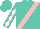 Silk - Turquoise, pink sash, pink stripe on sleeves, white diamonds