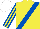 Silk - Yellow, royal blue sash, striped sleeves, white cap