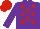 Silk - Purple, red stars, purple sleeves, red cap