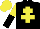Silk - Black, Yellow cross of Lorraine, Yellow and Black Halved Sleeves, Yellow cap