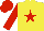 Silk - yellow, red star, red sleeves and cap