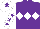 Silk - Purple, white triple diamond, white sleeves, purple stars, white cap, purple star