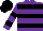 Silk - Purple body, black hooped, purple arms, black hooped, black cap
