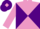 Silk - Mauve and Purple diabolo, Mauve sleeves, Purple cap, Mauve diamond
