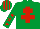 Silk - Emerald green, red cross of lorraine, red stars on sleeves, red stripes on cap