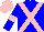 Silk - blue, pink cross belts, pink armlets and cap