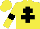 Silk - yellow, black cross of lorraine, black armlets