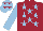 Silk - Maroon, Light Blue stars and sleeves, Light Blue cap, Maroon stars