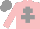 Silk - Pink, grey cross of lorraine, grey cap
