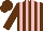 Silk - brown, pink stripes, brown sleeves and cap