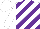 Silk - white, purple diagonal stripes