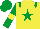 Silk - yellow, emerald green star and epaulets, emerald green sleeves, yellow armlets, yellow and emerald green quarted cap