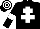 Silk - black, white cross of lorraine, white armlets, hooped cap
