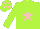 Silk - Lime Green, pink star and stars on cap