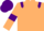 Silk - Beige, Purple epaulets, armlets and cap