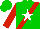 Silk - Green, white star, red sash, red sleeves