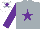 Silk - Silver, purple star, sleeves and cap, silver stars