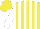 Silk - yellow, white stripes, white sleeves