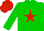 Silk - Green, white star, red star, red cap