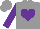 Silk - Grey, purple heart, purple sleeves