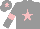 Silk - grey, pink star, pink armlets, pink star on cap