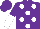 Silk - Purple, white dots, purple and white halved sleeves, purple cap