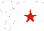 Silk - White, red star front and back, white cap
