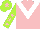 Silk - Pink, white chevron, lime green sleeves, pink stars , lime green cap, pink star