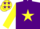 Silk - PURPLE, yellow star & sleeves, yellow cap, purple stars