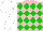 Silk - Pink, green diamonds, white sleeves, white cap