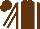 Silk - Brown, white braces, white stripe on sleeves, brown cap