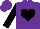 Silk - Purple, black heart, black sleeves
