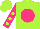 Silk - Lime, hot pink ball, lime dots on hot pink sleeves