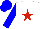 Silk - White, cuban flag on red star, blue sleeves, blue cap