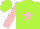 Silk - Lime, pink star, pink sleeves