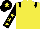 Silk - Yellow, black epaulets, black sleeves, yellow stars, black cap, yellow star