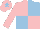 Silk - Pink and light blue (quartered), pink sleeves, pink cap, light blue star
