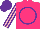 Silk - Hot pink, purple circle, pink and purple striped sleeves, purple cap
