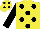 Silk - Yellow, black spots, black sleeves, yellow cap, black spots