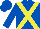 Silk - Royal blue, yellow cross belts