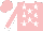 Silk - pink, white stars and collar, pink sleeves, white seams and cuffs