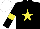 Silk - black, yellow star and armlets, white cap