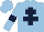 Silk - Light blue, dark blue cross of lorraine and armlets