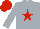 Silk - Silver, red star, red cap