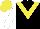 Silk - Black, yellow V, white sleeves, yellow cap
