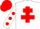 Silk - White, Red Cross of Lorraine, White sleeves, Red spots, Red cap